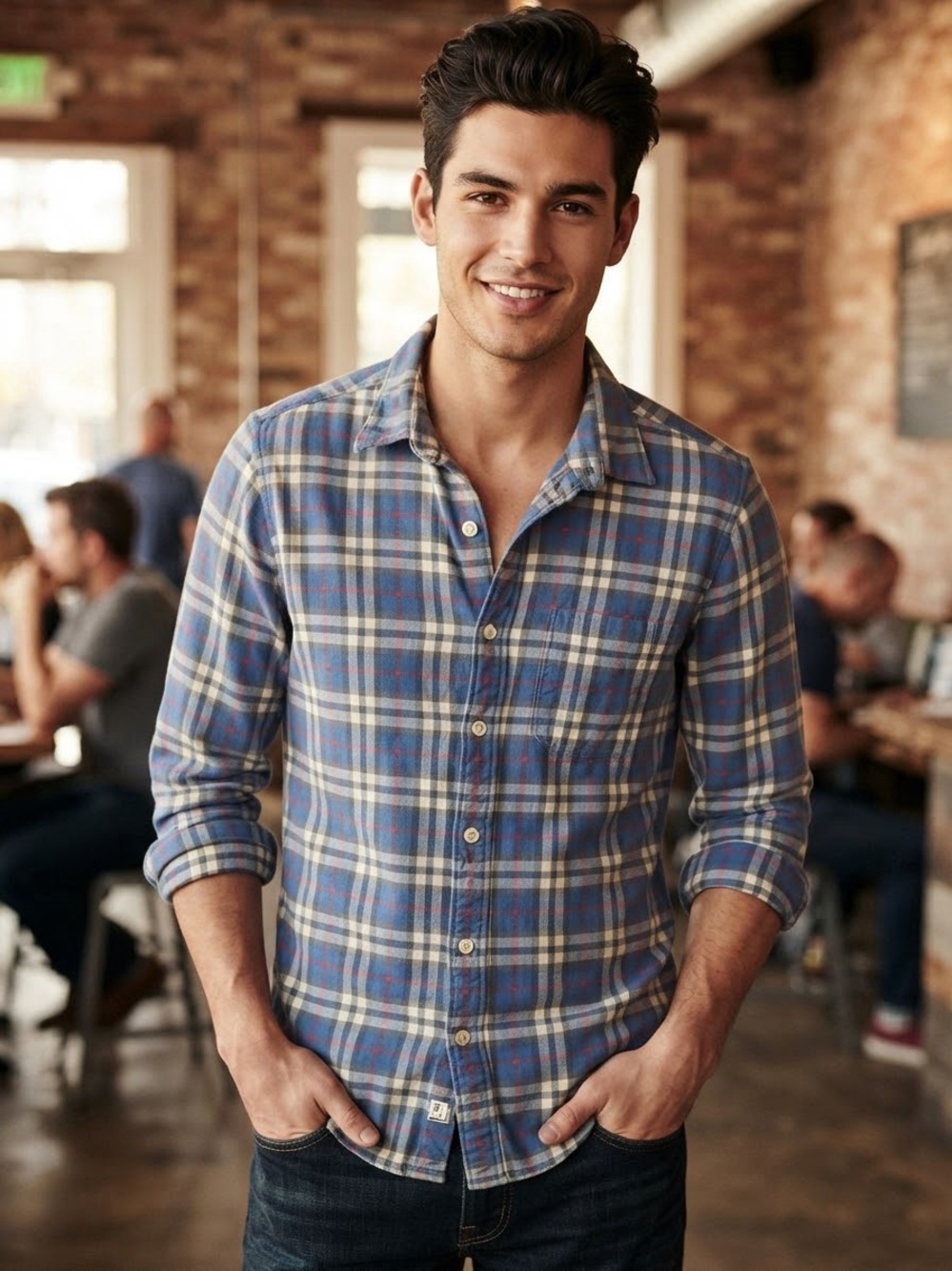 American Eagle Seriously Soft Plaid Flannel Shirt - Small